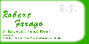 robert farago business card