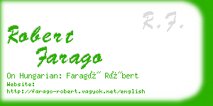robert farago business card